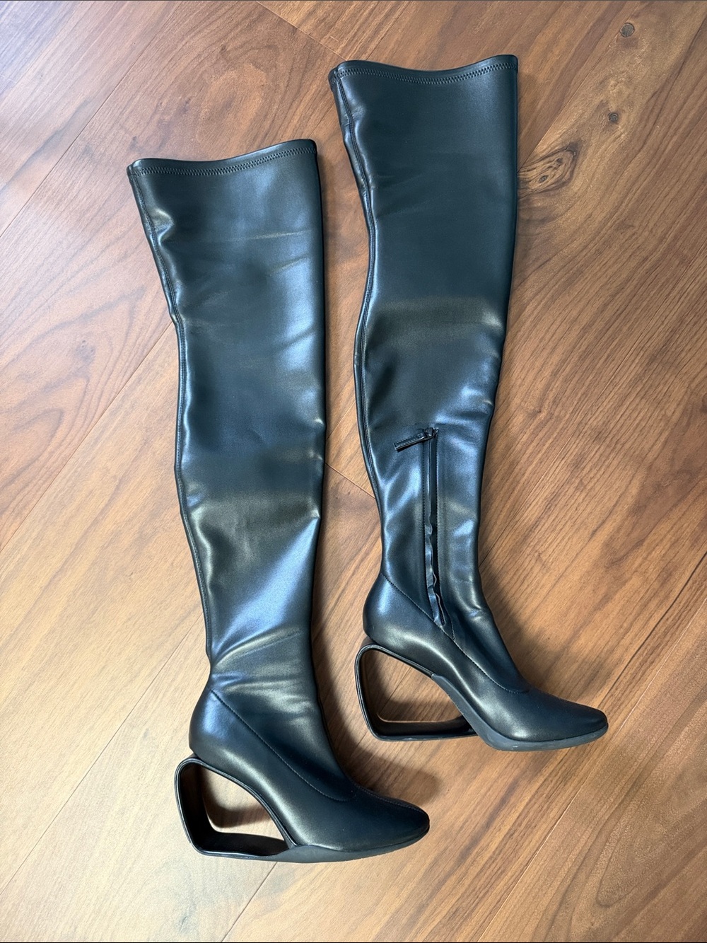 United Nude Mobius Long Boot Hi Black Over-the-Knee Sculpted-Heel Boots size 38